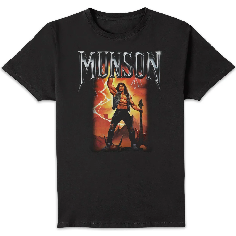 Stranger Things Munson Unisex T-Shirt - Black - S Image 1