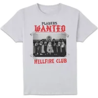 Stranger Things Hellfire Club Players Wanted Unisex T-Shirt - White