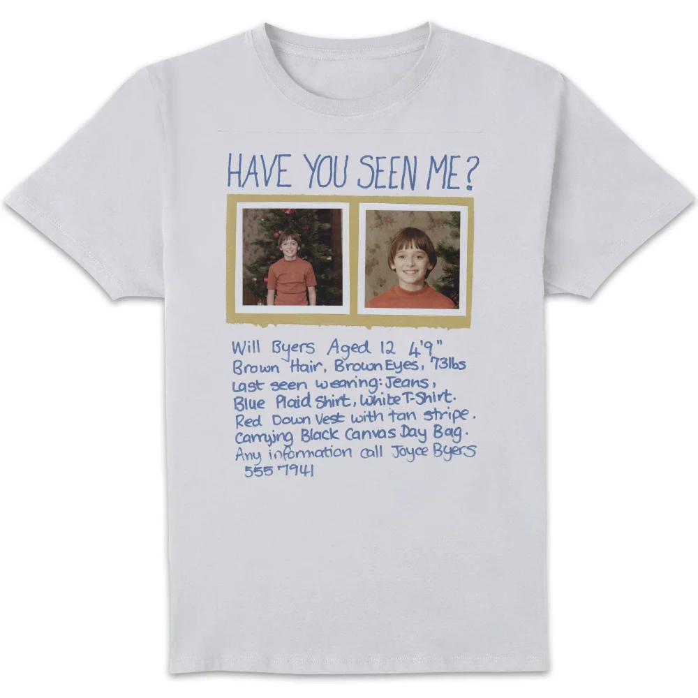 Stranger Things Have You Seen Me? Unisex T-Shirt - White - 3XL Image 1