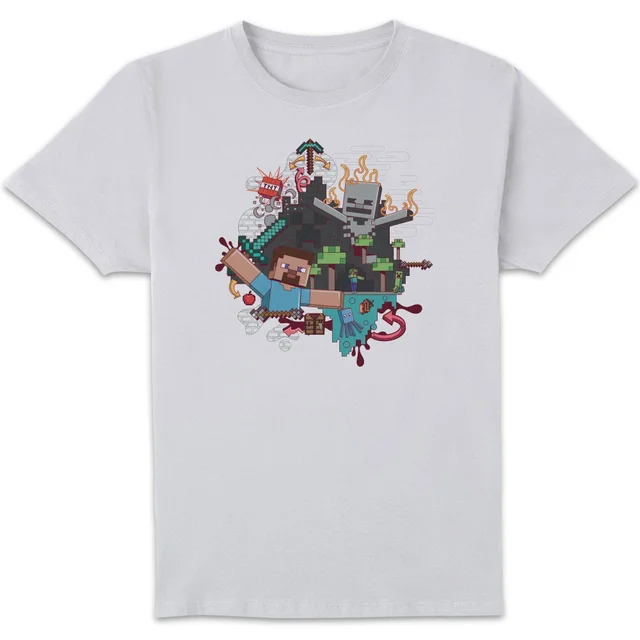 Minecraft Wall Art Unisex T-Shirt - White
