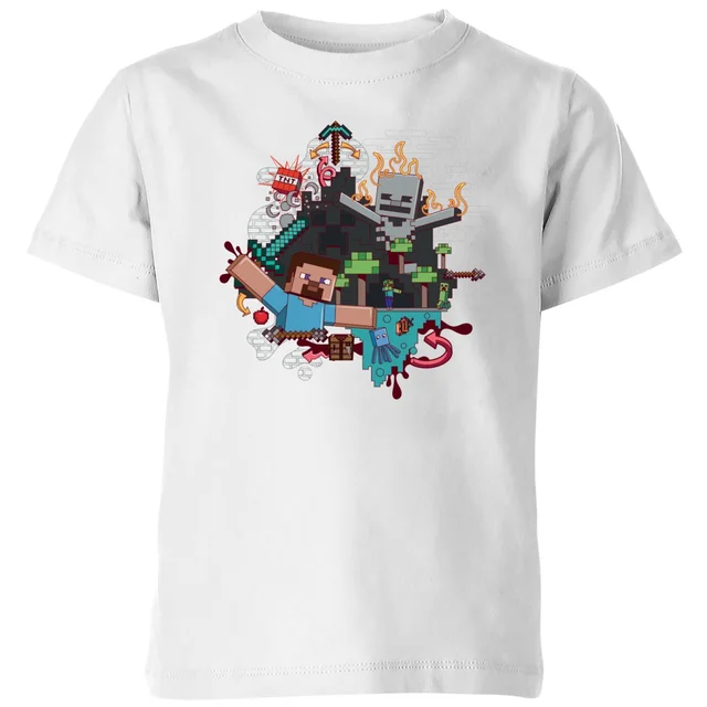 Minecraft Wall Art Kids' T-Shirt - White