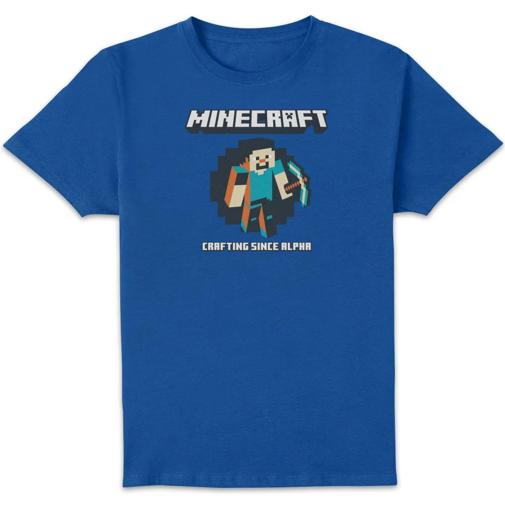 Minecraft Crafting Since Alpha Unisex T-Shirt - Blue - S Image 1