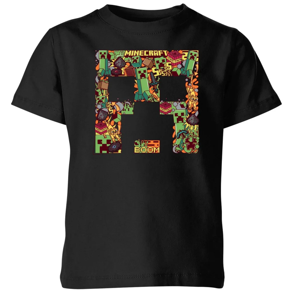 Minecraft Face Kids' T-Shirt - Black - 3-4 Years Image 1