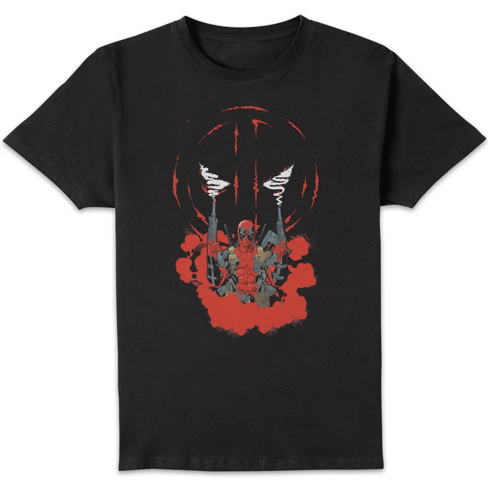 Marvel Deadpool Smoking Unisex T-Shirt - Black - S Image 1