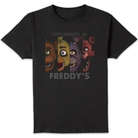 Five Nights at Freddy's Panel X4 Character Unisex T-Shirt - Black