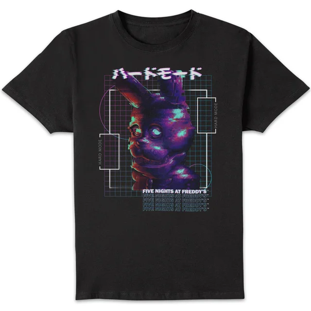 Five Nights at Freddy's Hard Mode Bonnie Glitch Unisex T-Shirt - Black