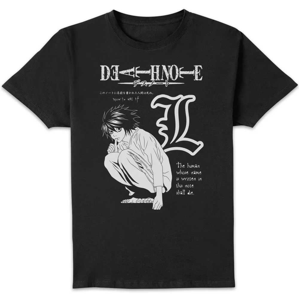 Death Note Mono Drawing Unisex T-Shirt - Black - S Image 1