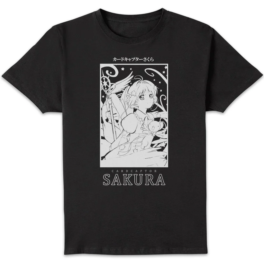 Cardcaptor Sakura Monochrome Box Unisex T-Shirt - Black - S Image 1
