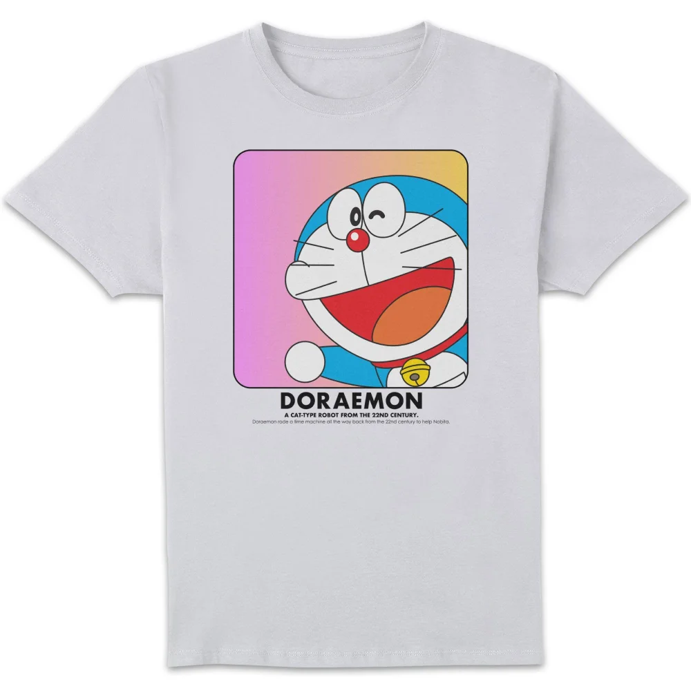 Doraemon Face In Box Unisex T-Shirt - White - S Image 1