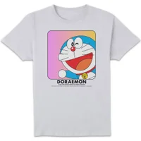 Doraemon Face In Box Unisex T-Shirt - White - undefined undefined
