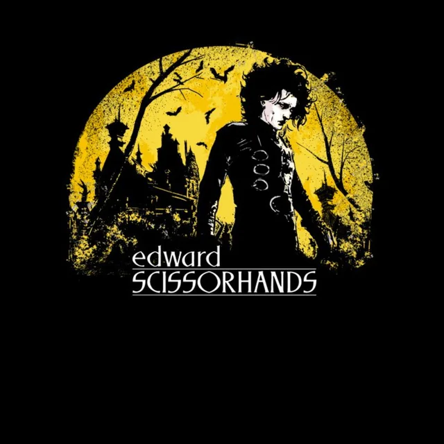 Edward Scissorhands Moonlight Unisex T-Shirt - Black