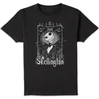 The Nightmare Before Christmas Jack Skellington In Frame Unisex T-Shirt - Black