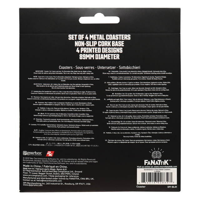 Borderlands Set of 4 Coasters