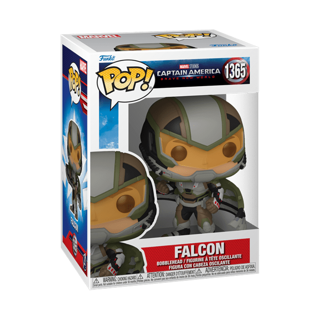 Captain America Black and White Falcon Funko Pop! Marvel Comics Vinyl Figure Image 1
