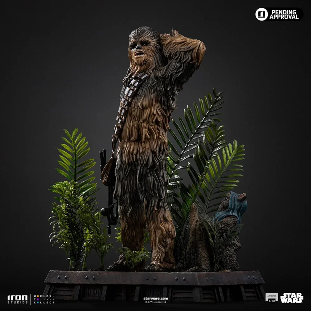 Iron Studios Chewbacca and Tokkat Art Scale 1/10 Statue Image 1