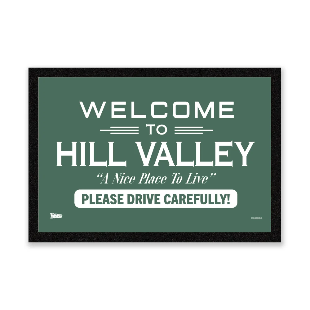 Back To The Future Welcome To Hill Valley Entrance Mat Image 1