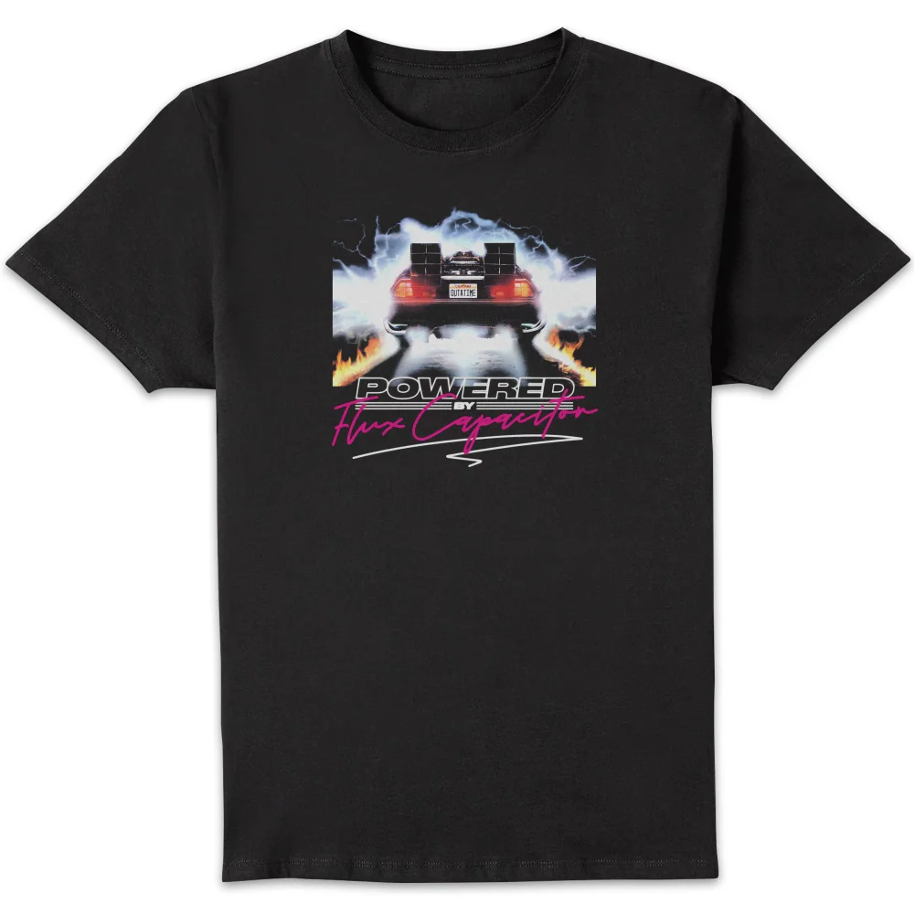 Back To The Future Powered Unisex T-Shirt - Black - S Image 1
