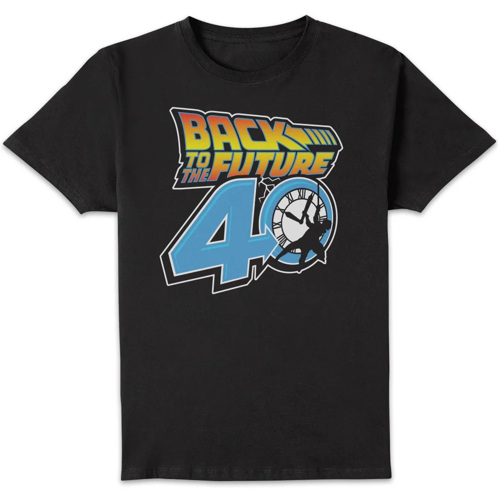 Back To The Future 40th Anniversary Unisex T-Shirt - Black - S Image 1