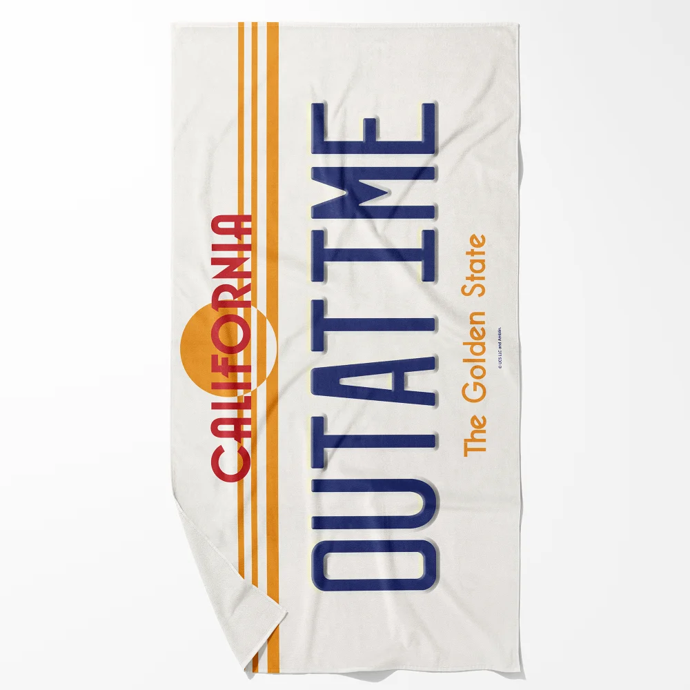 Back To The Future Outatime Beach Towel Image 1