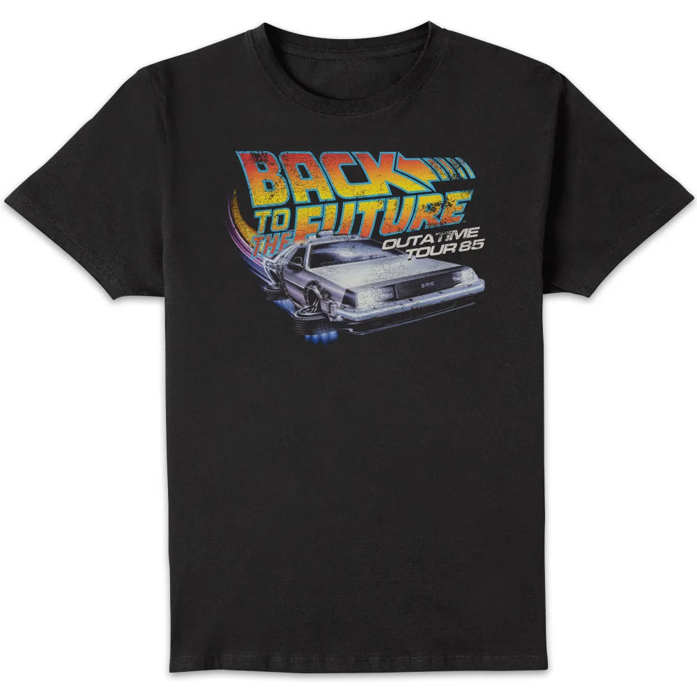 Back To The Future Outatime Tour 85 Unisex T-Shirt - Black - S Image 1