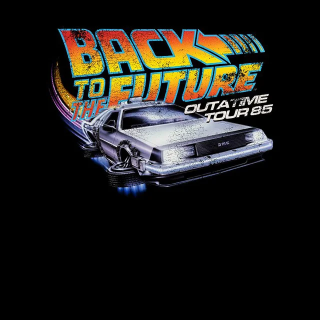 Back To The Future Outatime Tour 85 Unisex T-Shirt - Black