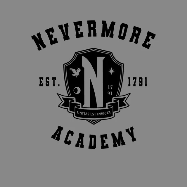 Wednesday Nevermore Academy Unisex T-Shirt - Grey