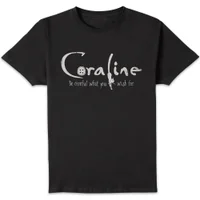 Coraline Logo Unisex T-Shirt - Black