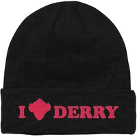 IT - Welcome To Derry I Heart Derry Embroidered Beanie - Black