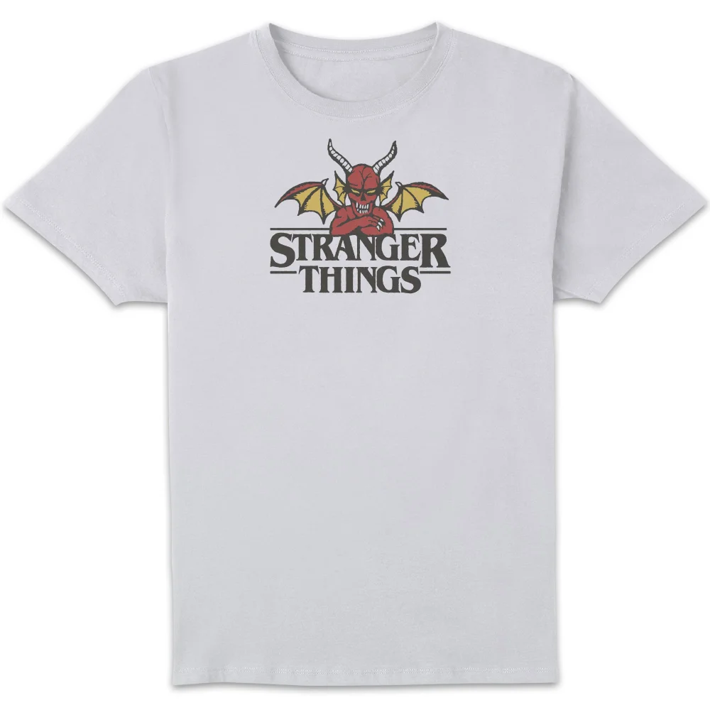 Stranger Things Hellfire Devil Unisex T-Shirt - White - S Image 1