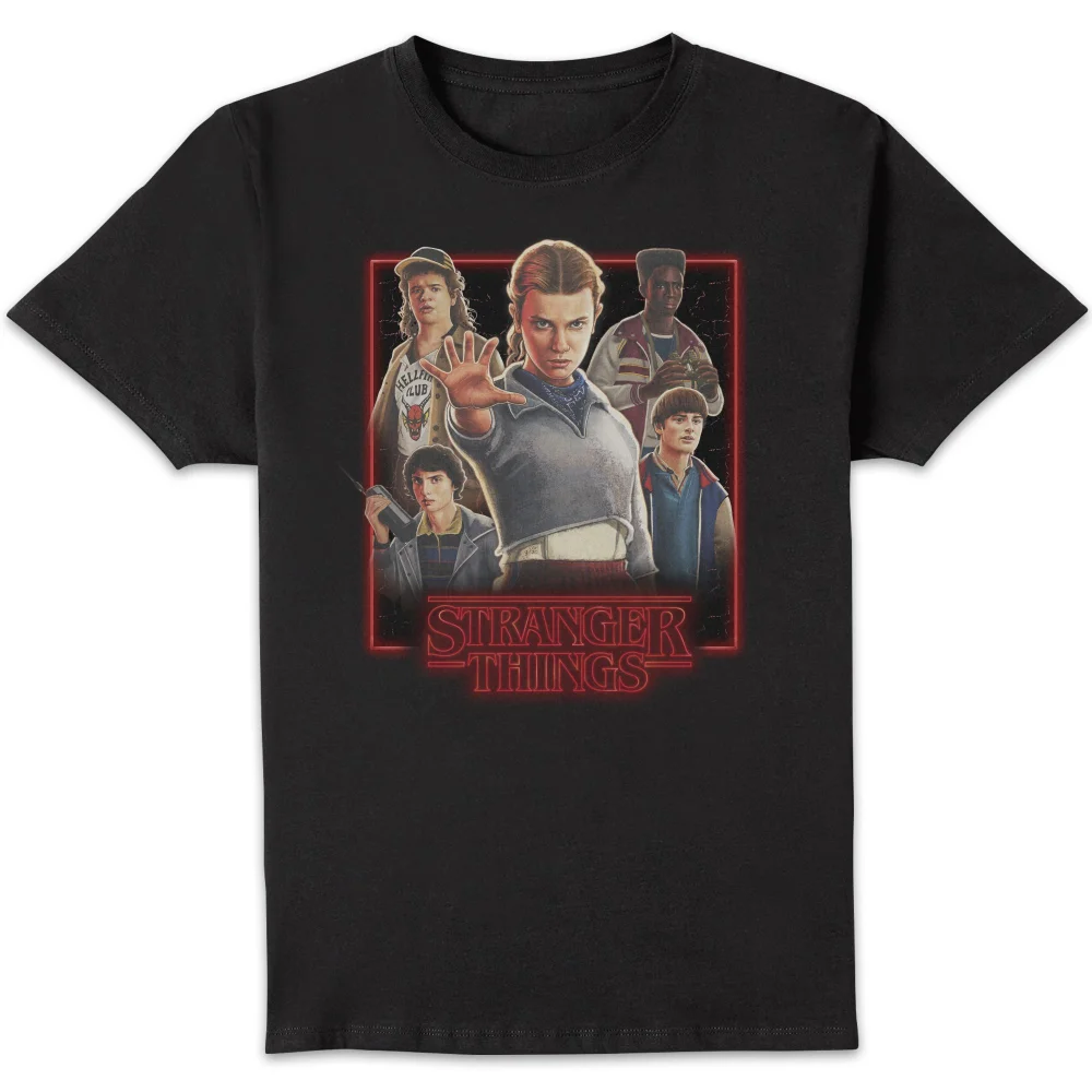 Stranger Things Poster Unisex T-Shirt - Black - XL Image 1