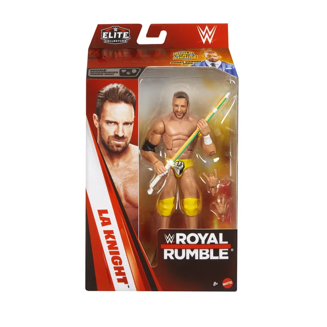 WWE Elite Collection Premium Live Event Royal Rumble LA Knight Action Figure Set (6")