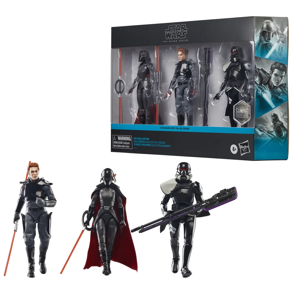 Star Wars The Black Series Second Sister, Cal Kestis, Purge Trooper Action Figure Set (6”) Image 1