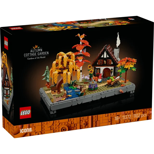 LEGO Icons Autumn Cottage Garden Model Kit for Adults 11372