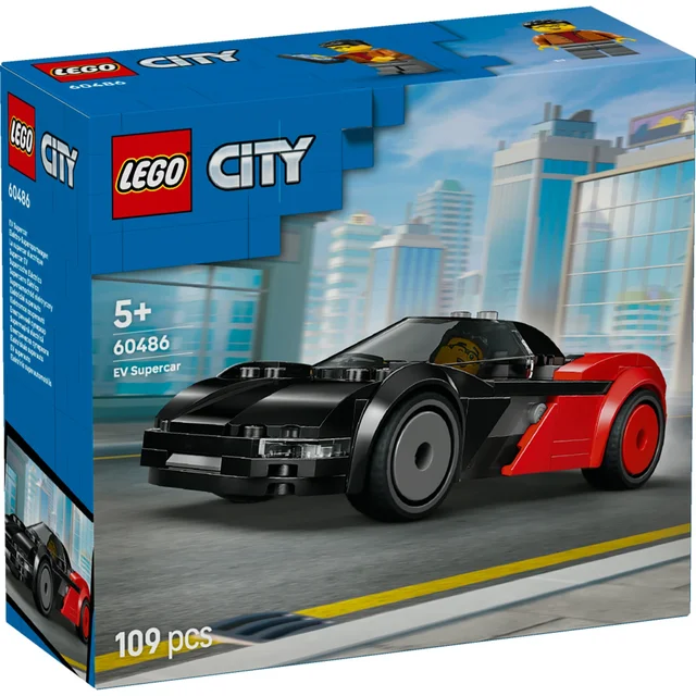 LEGO City EV Supercar Toy Building Kit and Minifigure 60486