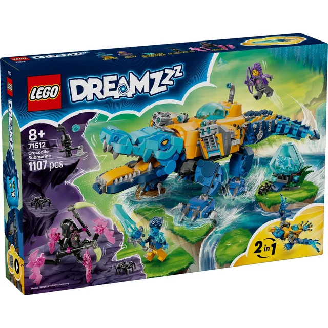 LEGO DREAMZzz 2in1 Crocodile Submarine Toy for Kids 71512