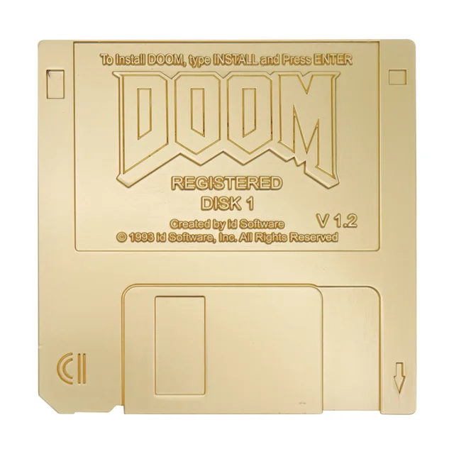 DOOM - Floppy Disk Limited Edition Imitation Gold Plated Replica