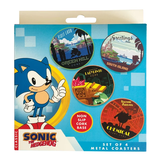 Sonic The Hedgehog – Set of 4 Location Coasters
