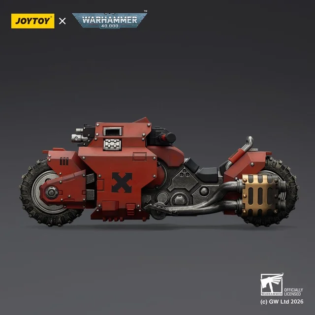 Warhammer 40,000 Raider-pattern Combat Bike Blood Angels with twin-linked bolt rifles 22 cm