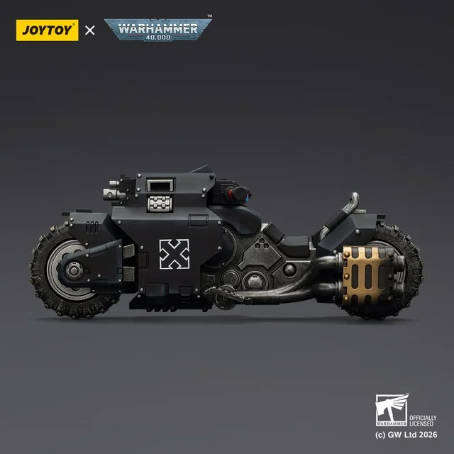 Warhammer 40,000 Raider-pattern Combat Bike Raven Guard with twin-linked bolt rifles 22 cm