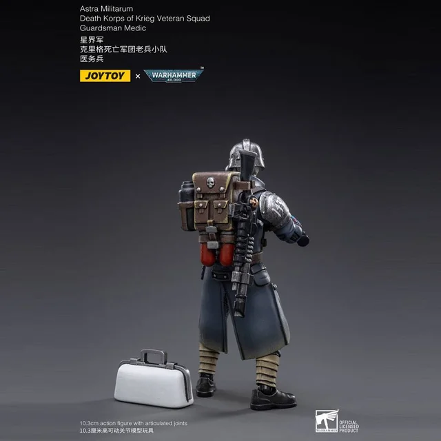 Warhammer 40k Action Figure 1/18 Death Korps of Krieg Veteran Squad Guardsman Medic 10 cm