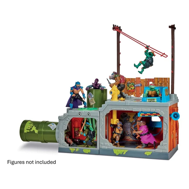 Teenage Mutant Ninja Turtles Building Secret Sewer Lid Playset Mutant Module 30cm