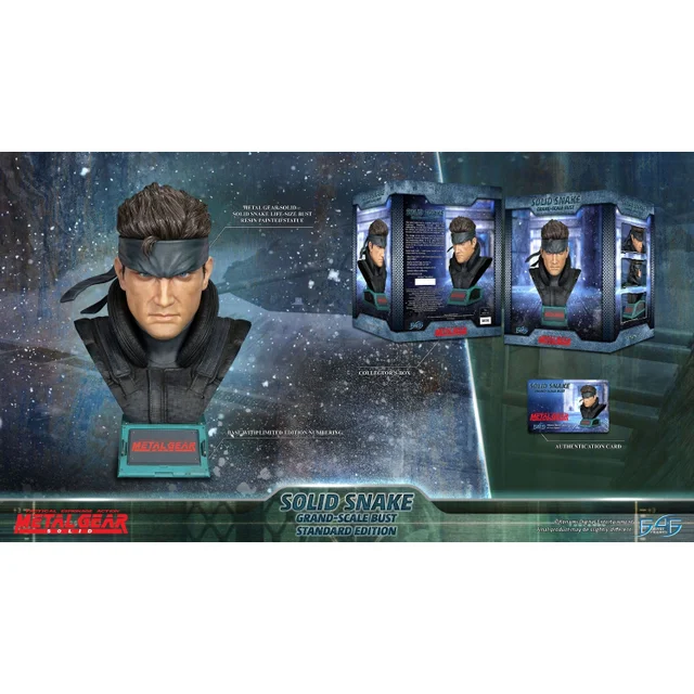 First 4 Figures Metal Gear Solid Solid Snake Grand Scale Bust Resin Statue (31cm)