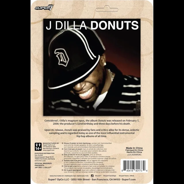 Super7 J Dilla ReAction Figures Wave 2 J Dilla (Donuts - Album Cover) Action Figure