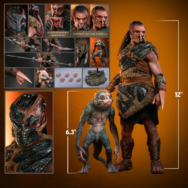 Hot Toys 1/6th Scale Predator Badlands Dek (Bone Bison Armour) and Bud Statue (30cm)