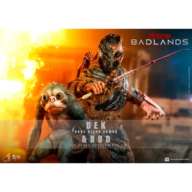 Hot Toys 1/6th Scale Predator Badlands Dek (Bone Bison Armour) and Bud Statue (30cm)