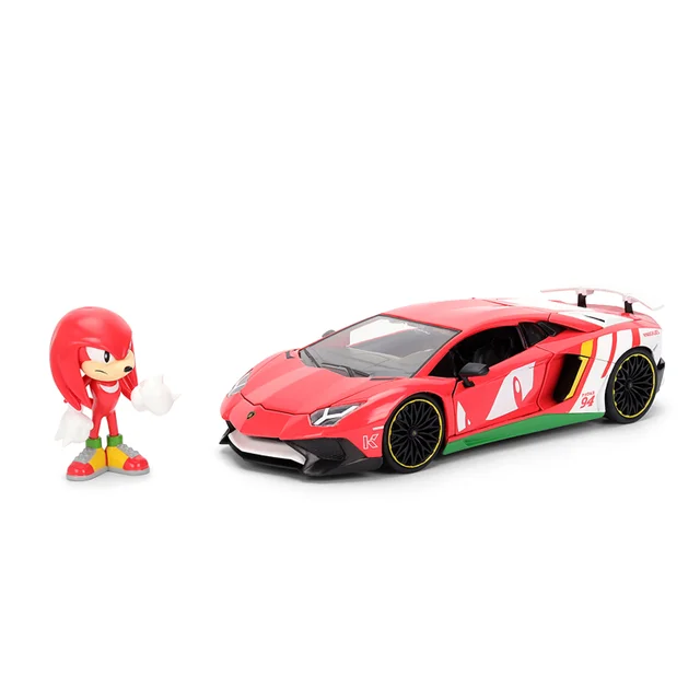 Knuckles Lamborghini Aventador W/Knuckles 1:24 Jada Toys
