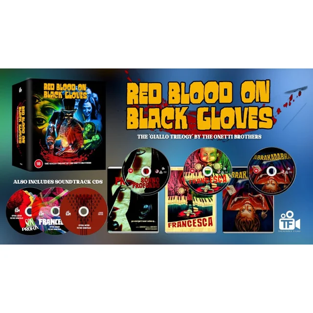RED BLOOD ON BLACK GLOVES: THE GIALLO TRILOGY BY THE ONETTI BROTHERS BLU-RAY