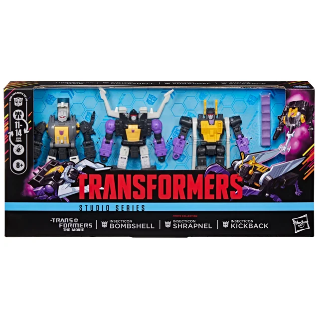 Transformers Toys Studio Series Insecticon 3-Pack, 14-cm Robot Action Figures, 8+
