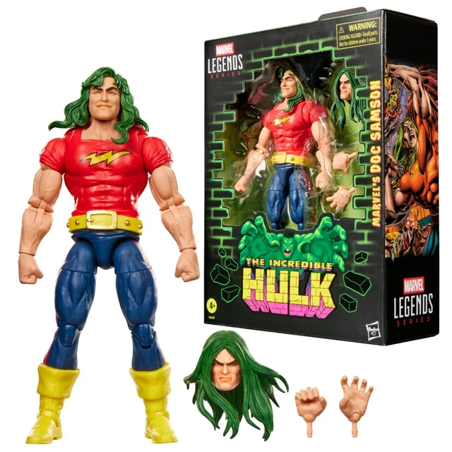 Marvel Legends Series Marvel's Doc Samson, Incredible Hulk Comics Collectible 15 cm Scale Action Figure Set