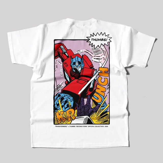 Transformers x THUMBS Zavvi Exclusive Optimus Prime Comic T-Shirt White